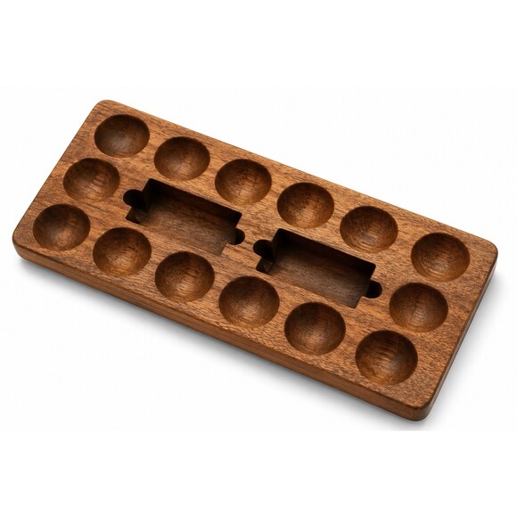 Other - Vintage Hand Carved Wooden Mancala Game Board Rustic Boho Decor